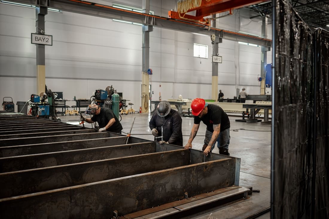 MCG employees building modular products